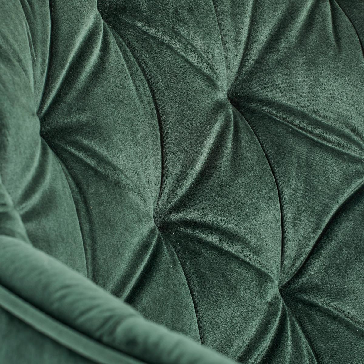 Armlehnstuhl-set Dunkelgrün Drehbare Sitzfläche - Dunkelgrün/Schwarz, MODERN, Holz/Textil (58/83/63cm) - Livetastic