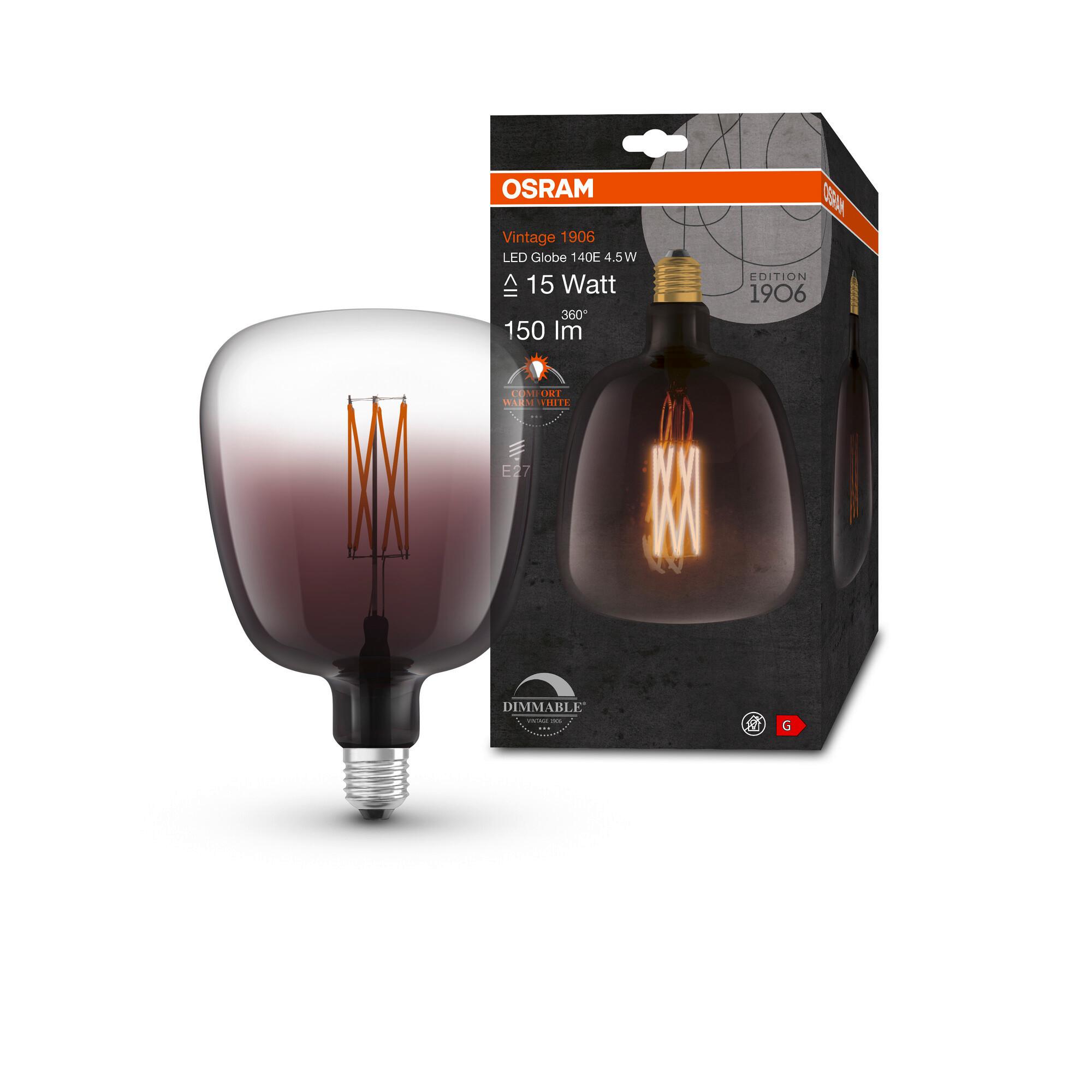 LED-Leuchtmittel Vintage 1906 Led Dim 15  4.5 W - Hellgrau, Basics, Glas (14/20cm) - Ledvance