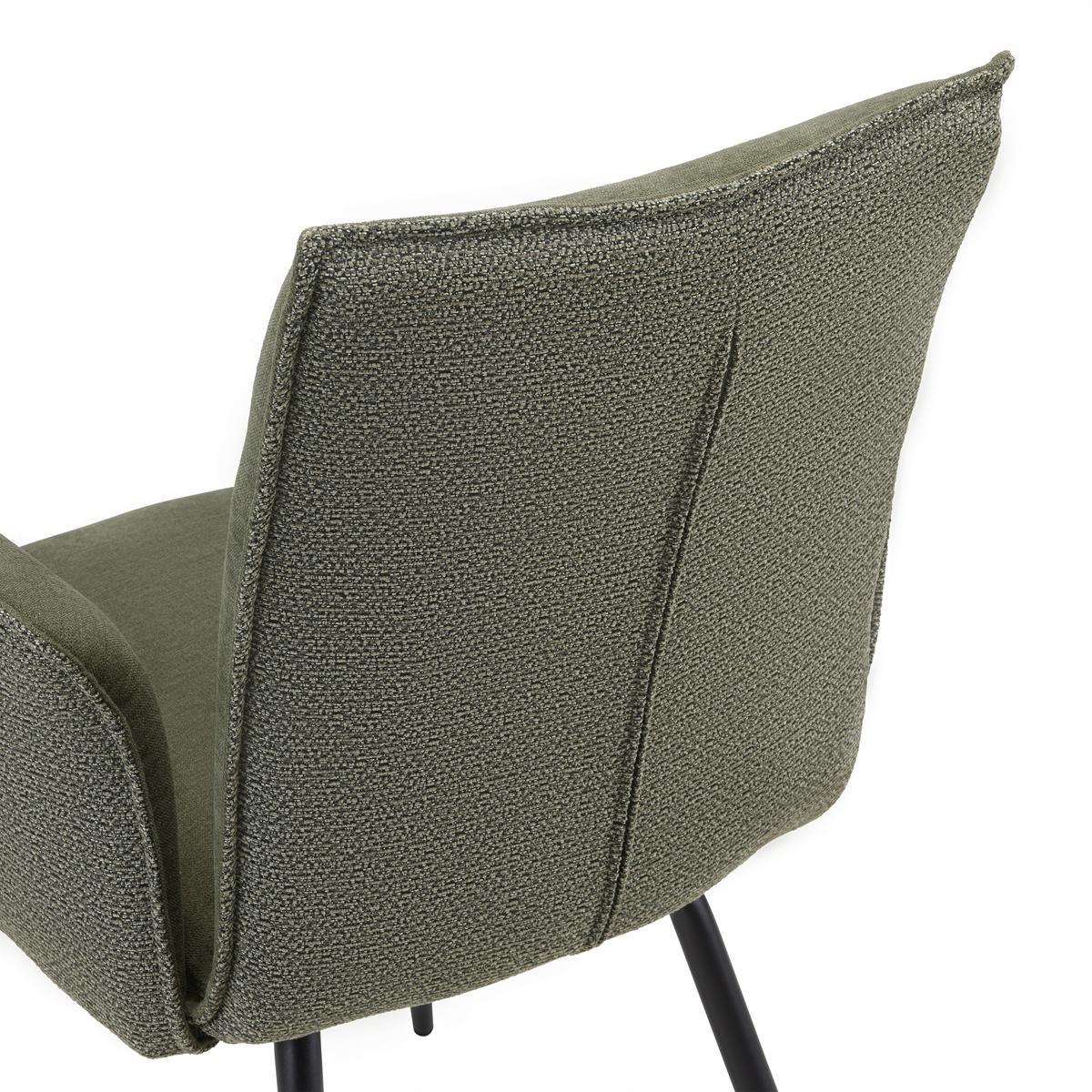 ŽIDLE S PODRUČKAMI NOVA - černá/zelená, Moderní, kov/textil (63/88/63cm) - Premium Living