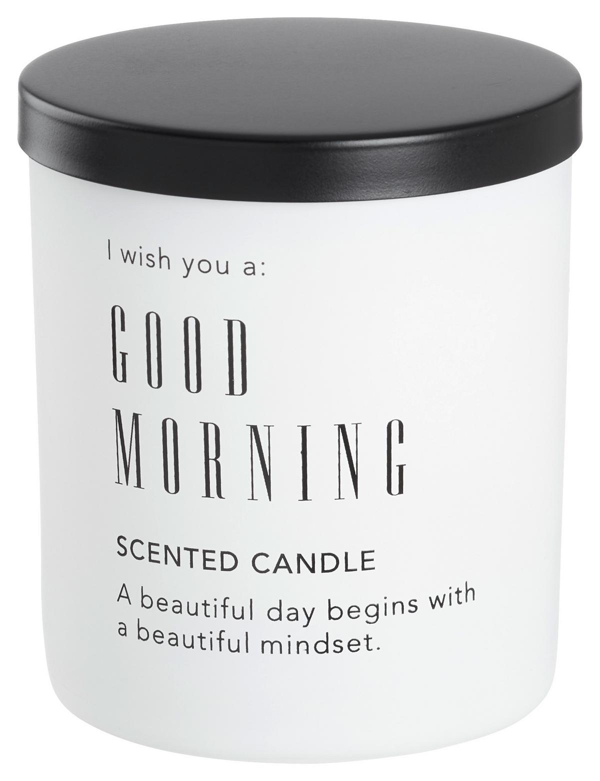 Svíčka ve skle Vivat - bílá/černá, kov/přírodní materiály (7,9/9,7/7,9cm) - Mömax