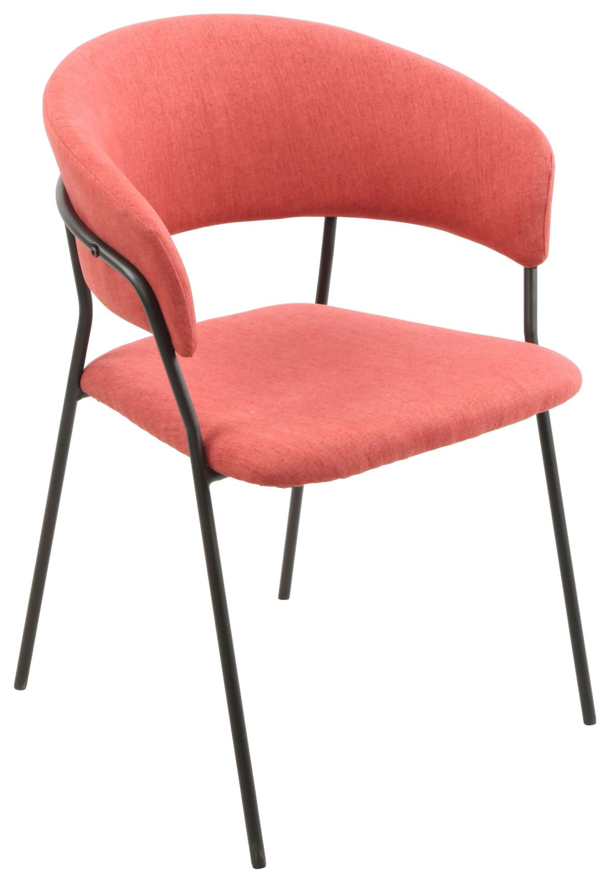STOLIČKA S PODRÚČKAMI ALICE -TOP- - čierna/terakota, Design, kov/drevo (53/80/59cm) - Mömax