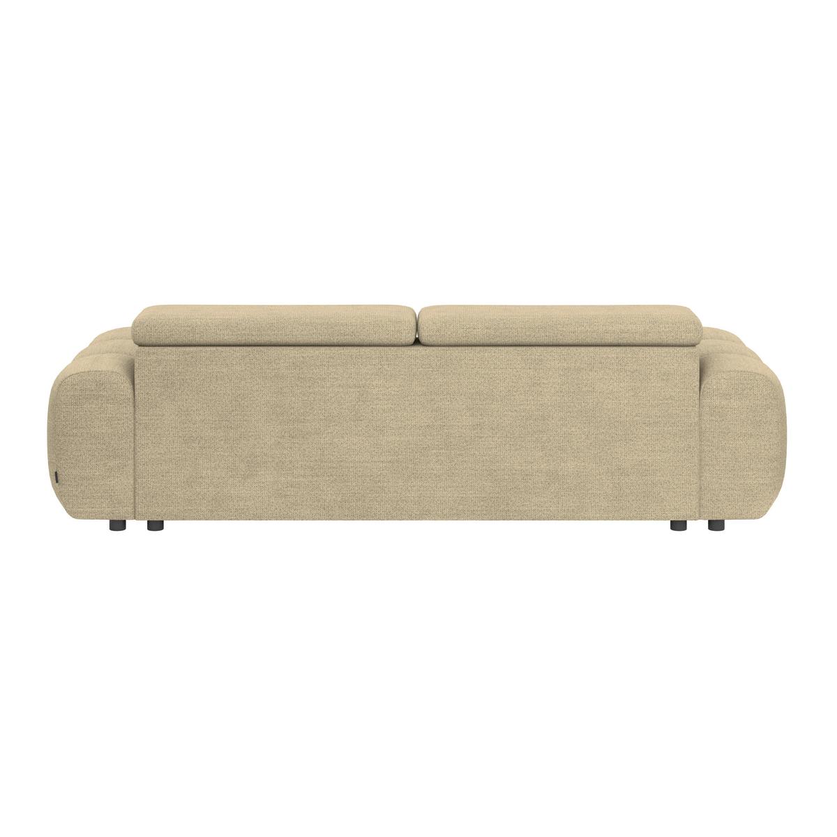 Bigsofa Bull Webstoff beige, B: 248 cm - Beige/Schwarz, Design, Textil (248/77-97/108cm) - Luca Bessoni