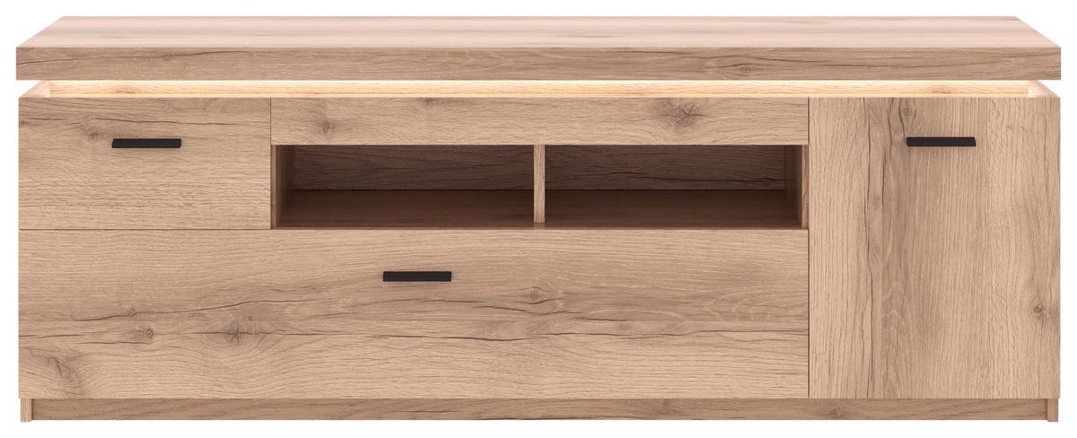 TV-Element Vancouver B: 156 cm Eiche Dekor - Eichefarben, MODERN, Holzwerkstoff (156/57/44cm)