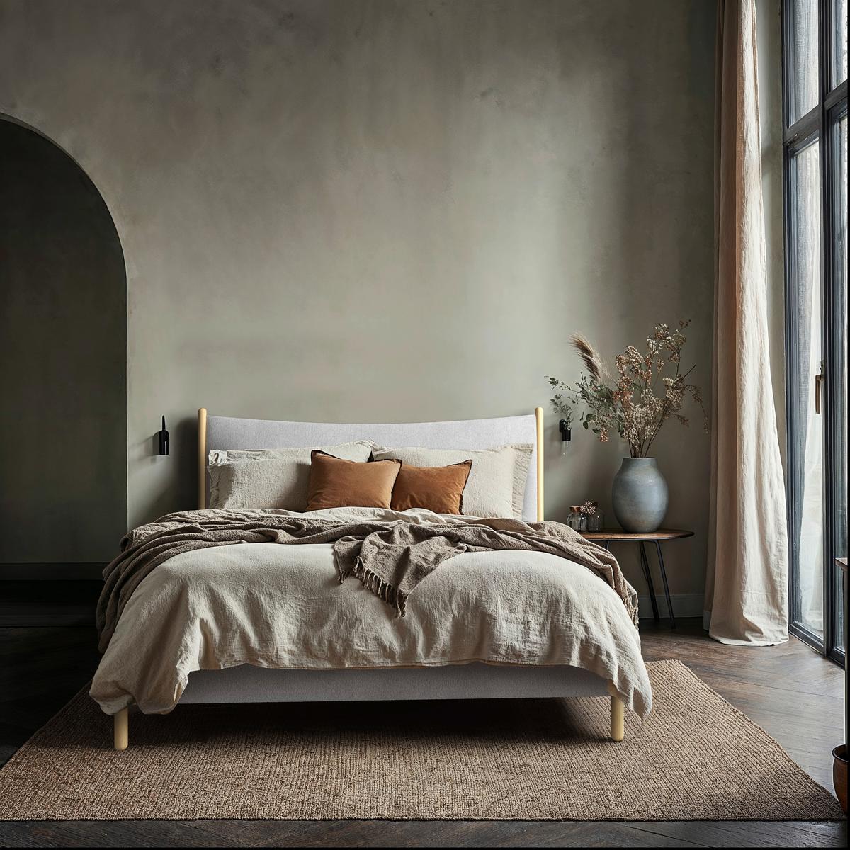 Polsterbett Nature Grau Lf: 180x200 Cm - Buchefarben/Grau, MODERN, Holz/Holzwerkstoff (180/200cm) - MID.YOU