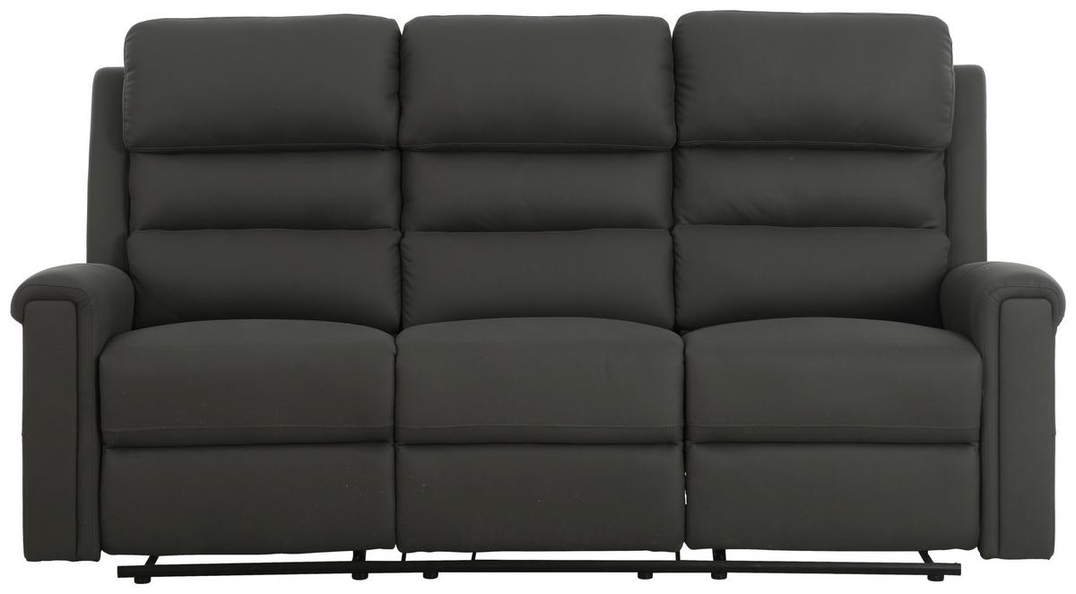 3-sitzer-sofa Trevo - Dunkelgrau, KONVENTIONELL, Holz/Textil (201/106/94cm) - P & B