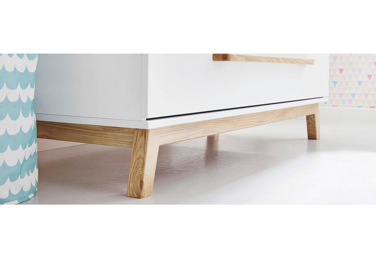 Wickelkommode 133415b Riva - Weiß/Naturfarben, Design, Holz/Holzwerkstoff (115/106/79 bzw 58cm) - Pinolino