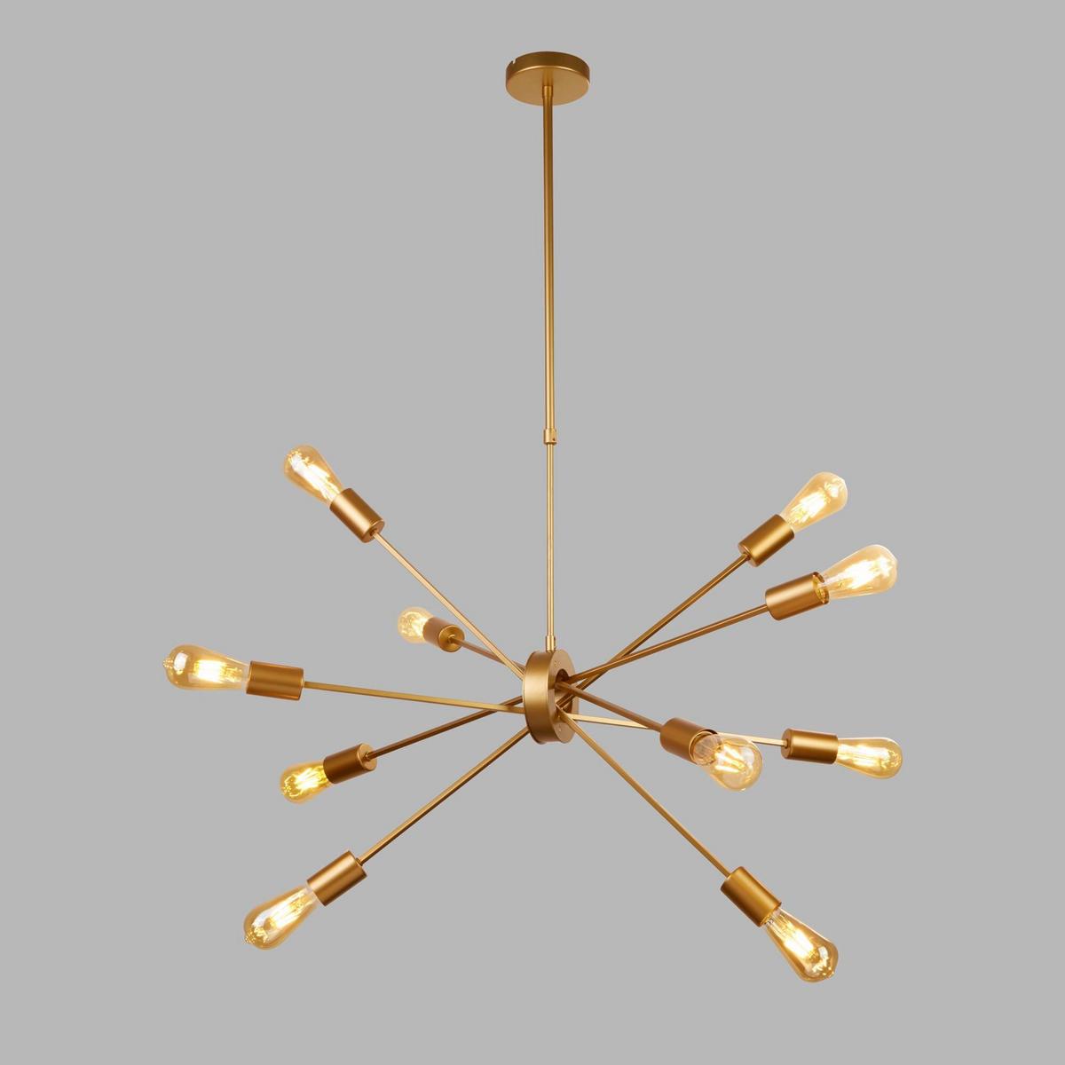 Hängeleuchte Alpha 10lt 29010-10go - Goldfarben, Design, Metall (70/35/80cm)