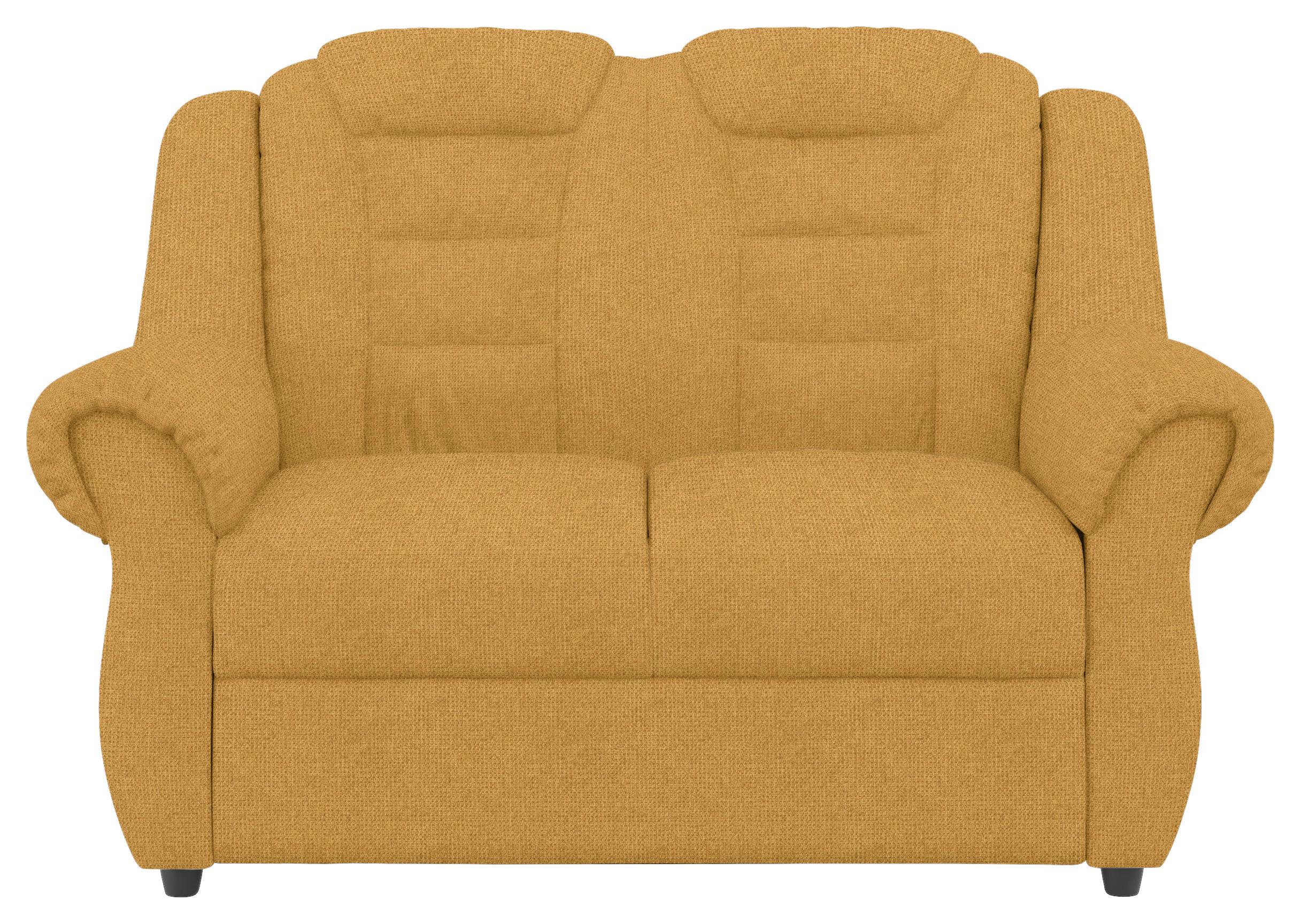 2-Sitzer-Sofa Boston Gelb Chenille - Gelb/Schwarz, KONVENTIONELL, Textil (145/102/101cm) - Livetastic
