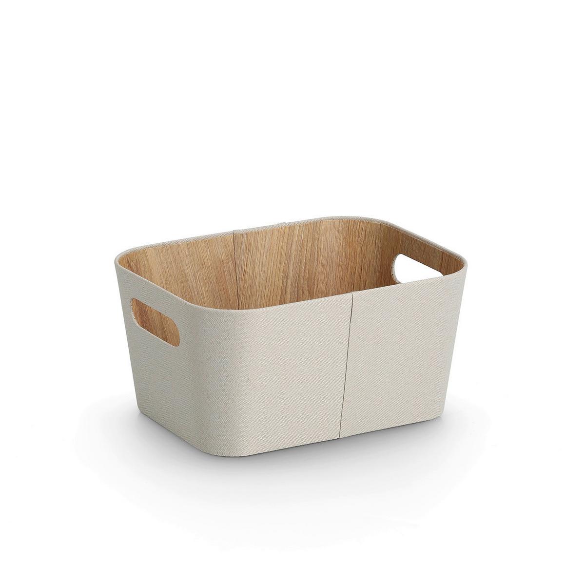 AUFBEWAHRUNGSBOXEN-SET Polyester/Pappe, Braun/Beige - Beige/Braun, Basics, Naturmaterialien/Textil - Zeller Present