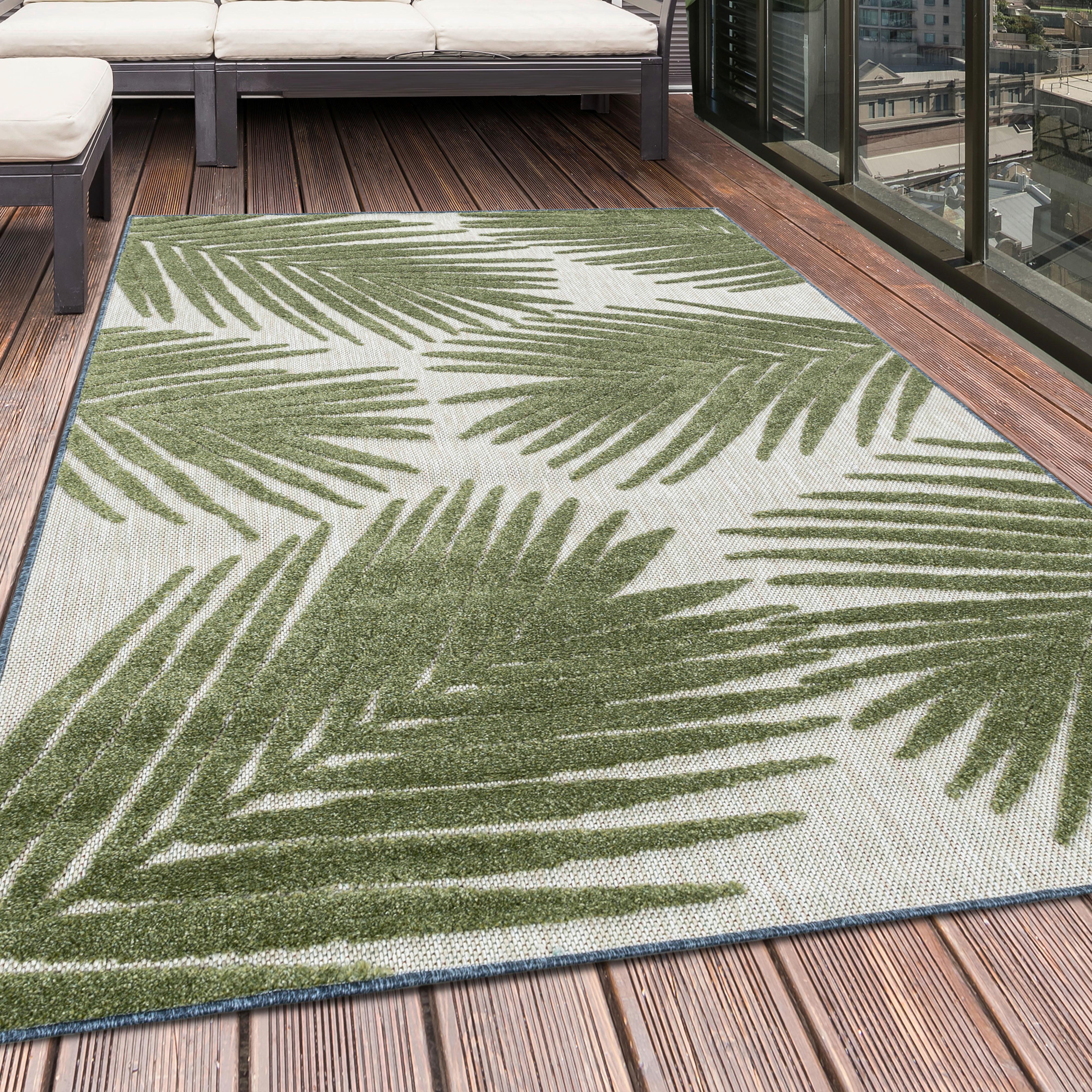 Flachwebteppich Bahama - Grün, Design, Textil (140/200cm) - Novel