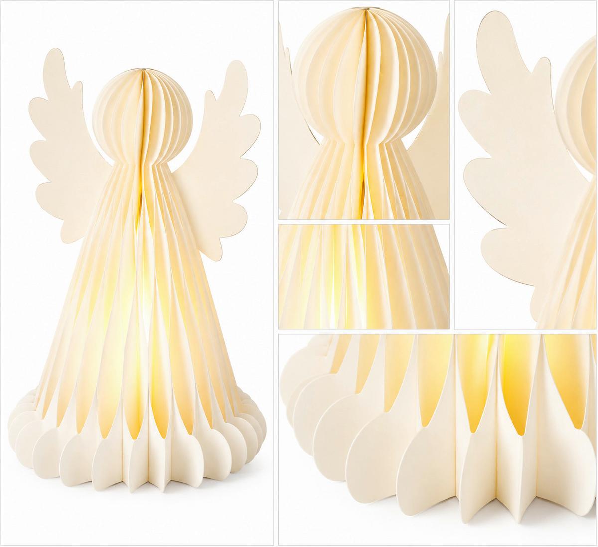 LED-DEKOLEUCHTE Timerfunktion - Weiß, MODERN, Papier (18/5.5/51cm)