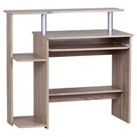 Computertisch mit Ablagefächer B 94cm H 90cm, Eichedekor - Sonoma Eiche, KONVENTIONELL, Holzwerkstoff (94/48/90cm) - MID.YOU