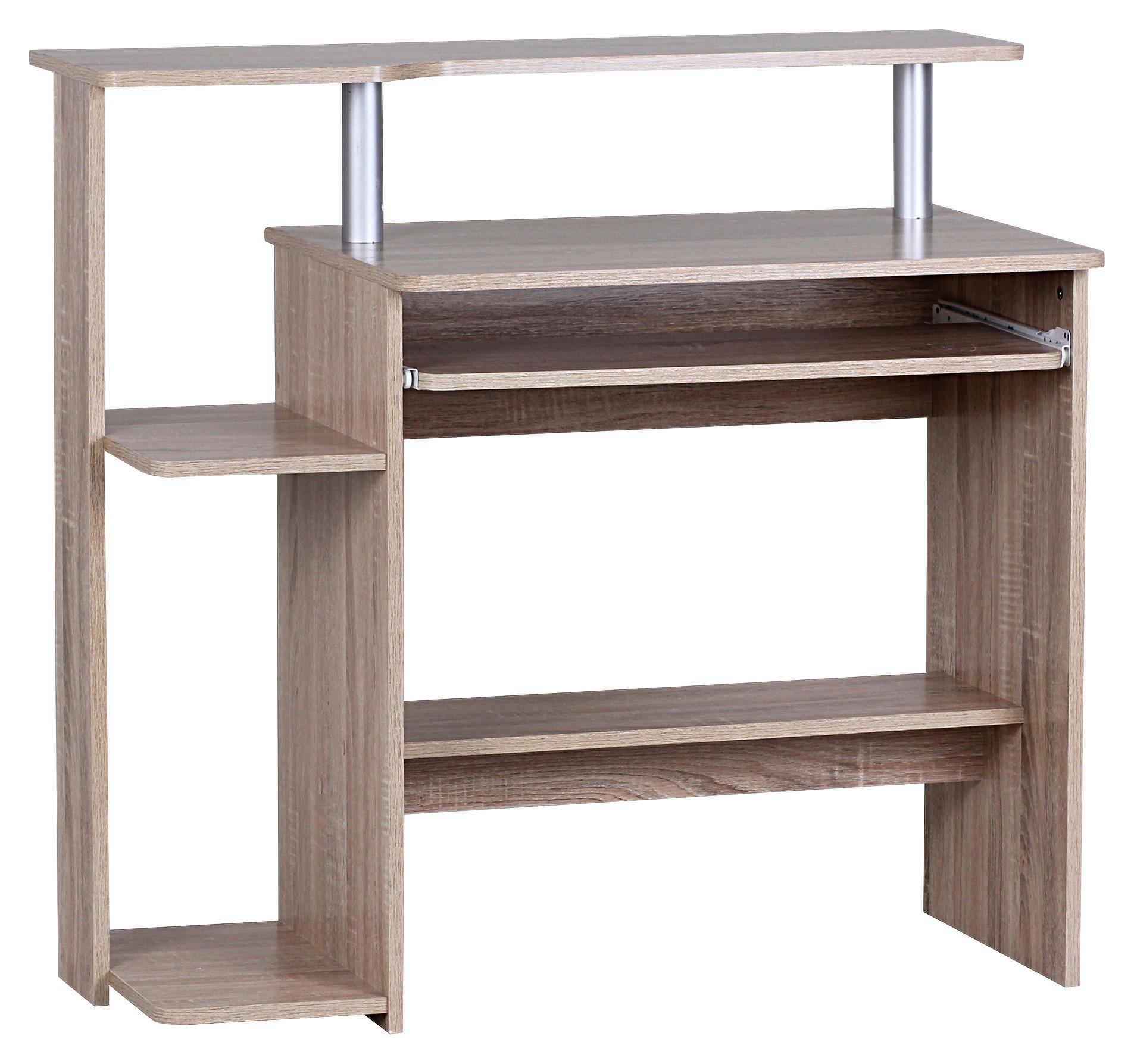 Computertisch Mit Ablagefächer B 94cm H 90cm, Eichedekor