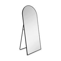 STOJACIE ZRKADLO BRITT - čierna, Modern, kov/sklo (70/170cm) - Mömax
