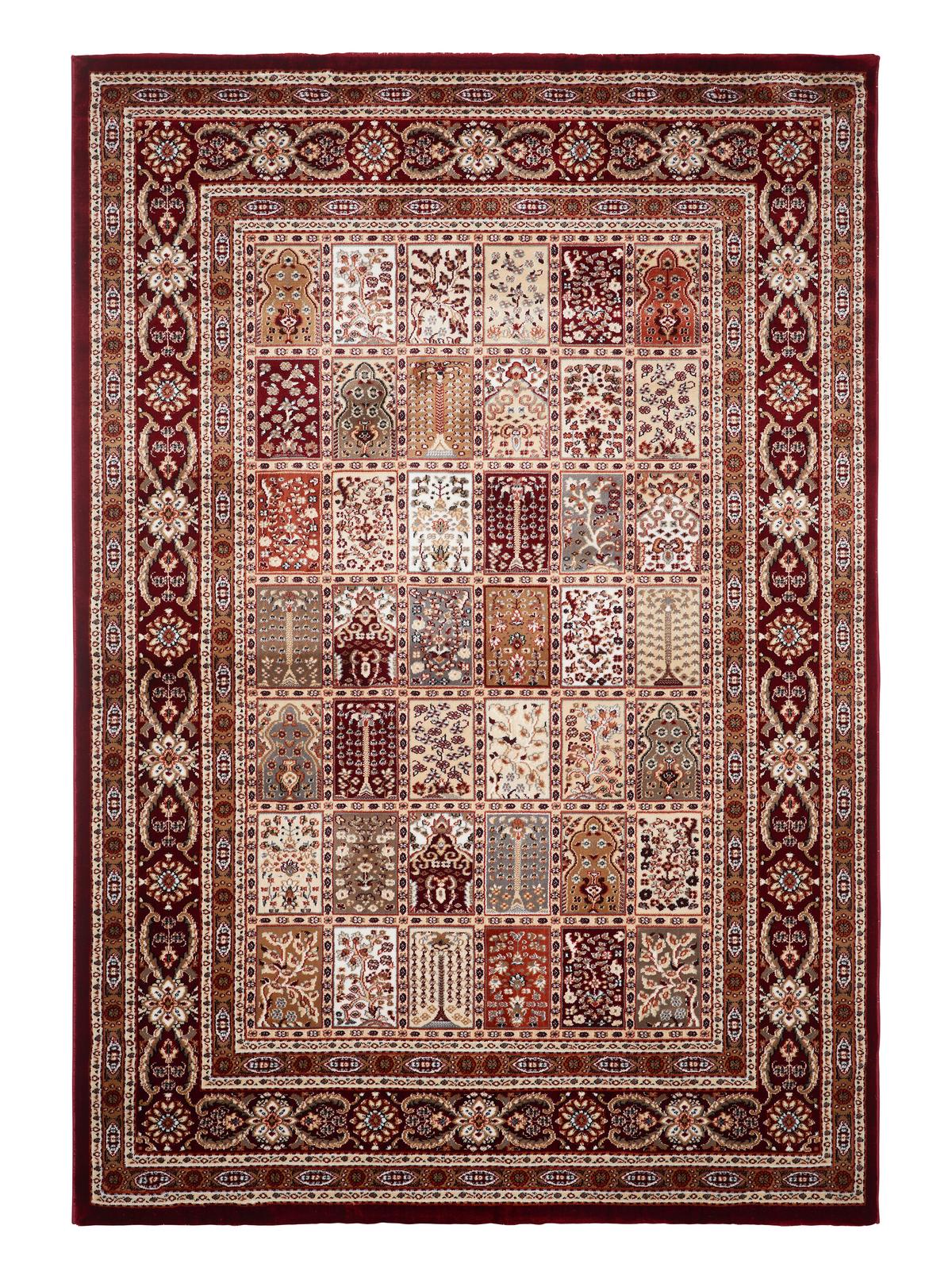 Orientalischer Webteppich Rot Naturfaser Alois 80x150 cm - Rot, Basics, Kunststoff (80/150cm) - James Wood