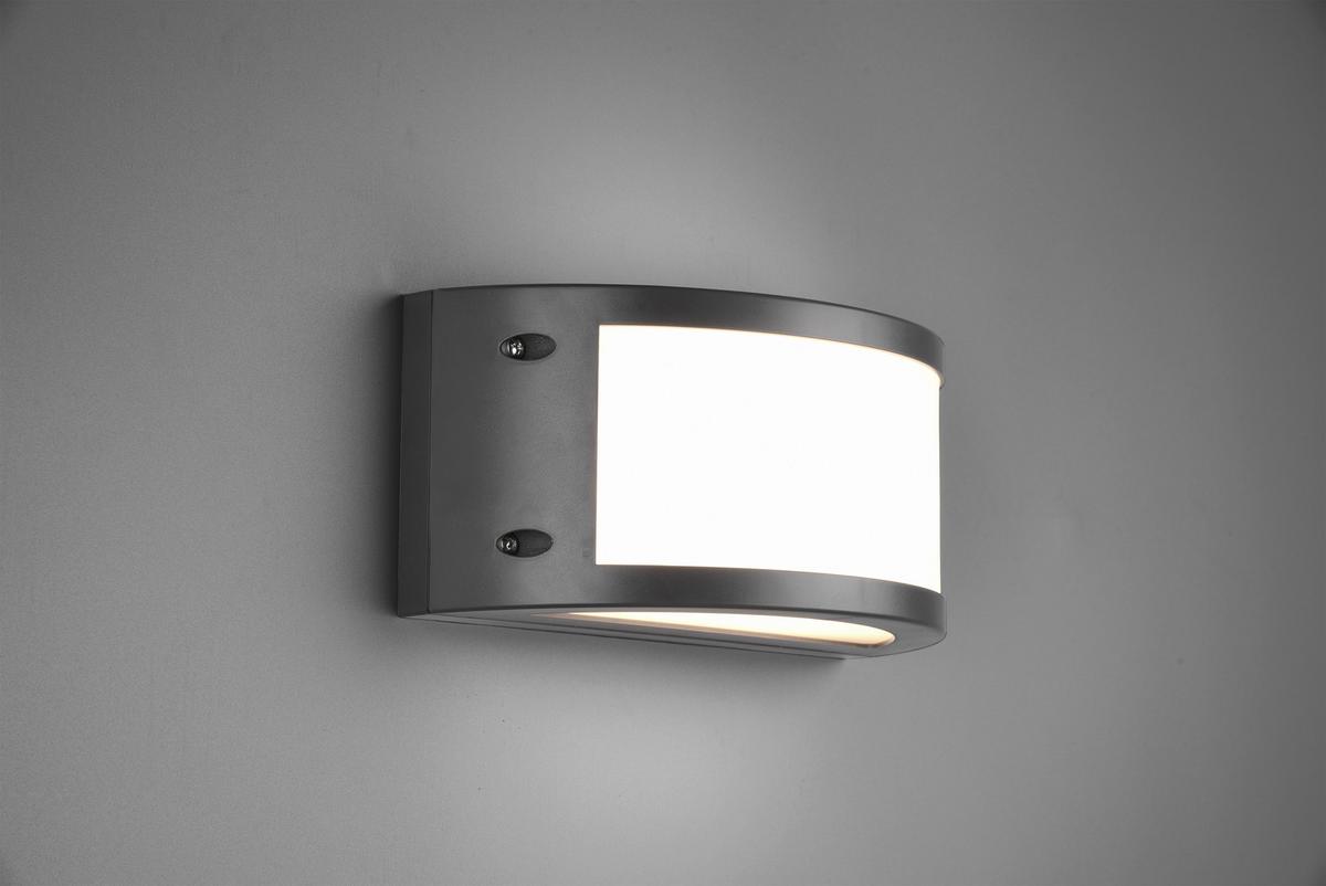 AUßENWANDLEUCHTE In- und outdoor, LED, 3000K - Anthrazit/Weiß, Design, Glas/Kunststoff (11,5/24,8/11,8cm)