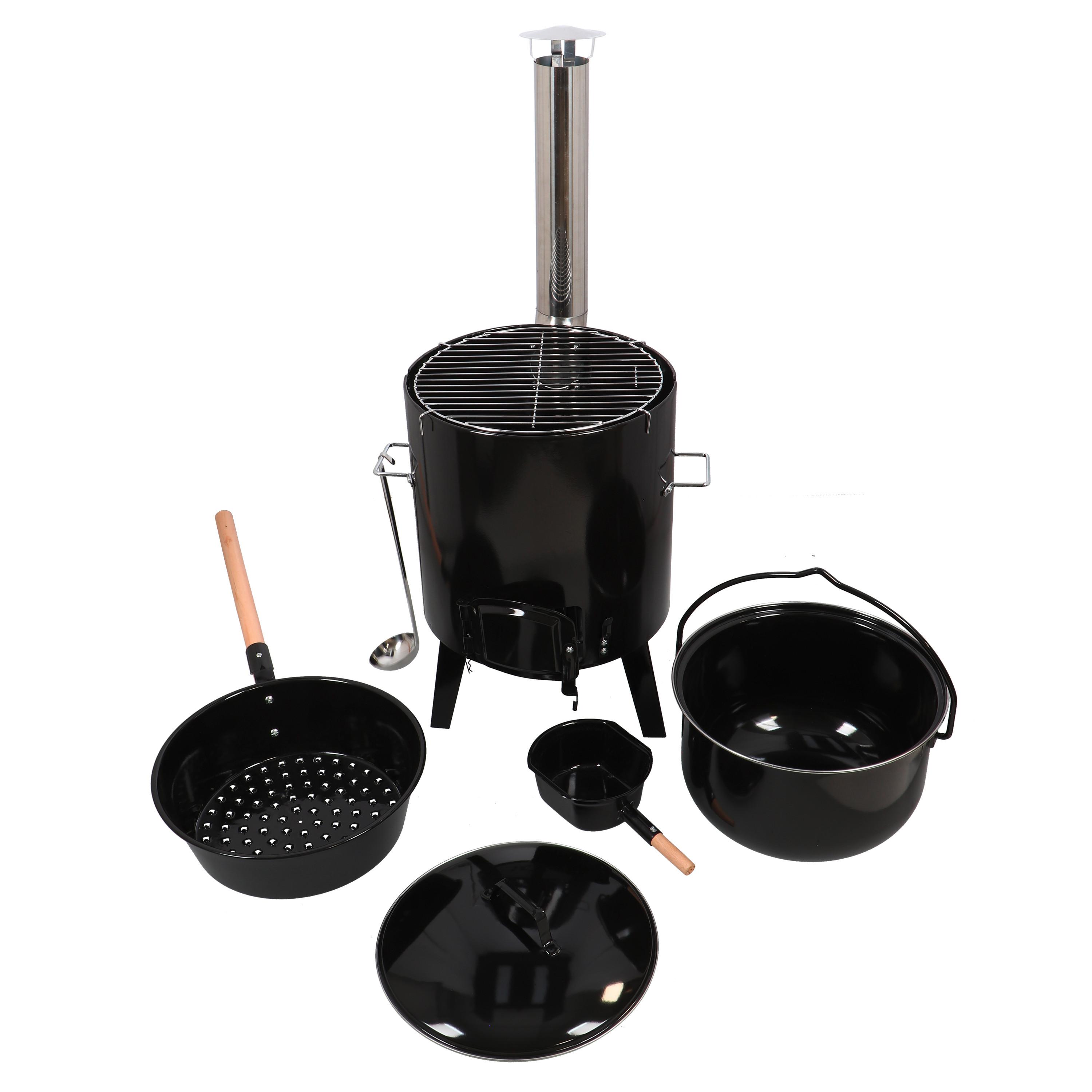 Dutch Oven Metall - Schwarz, LIFESTYLE, Metall (45,5/92/49,5cm)