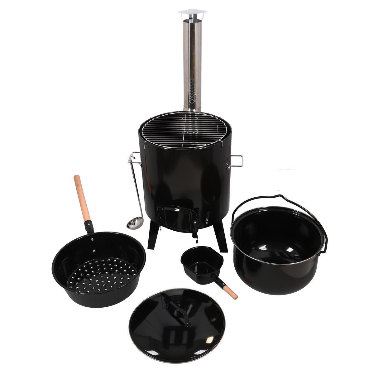 Dutch Oven Metall - Schwarz, LIFESTYLE, Metall (45,5/92/49,5cm)