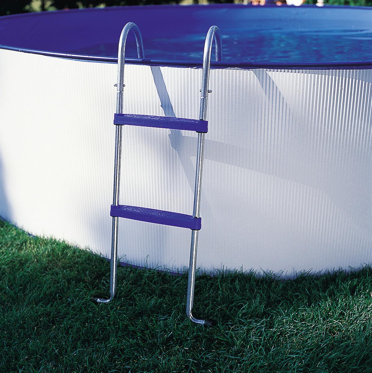 Poolleiter Leiter - Alufarben, KONVENTIONELL, Metall (98cm) - Gre