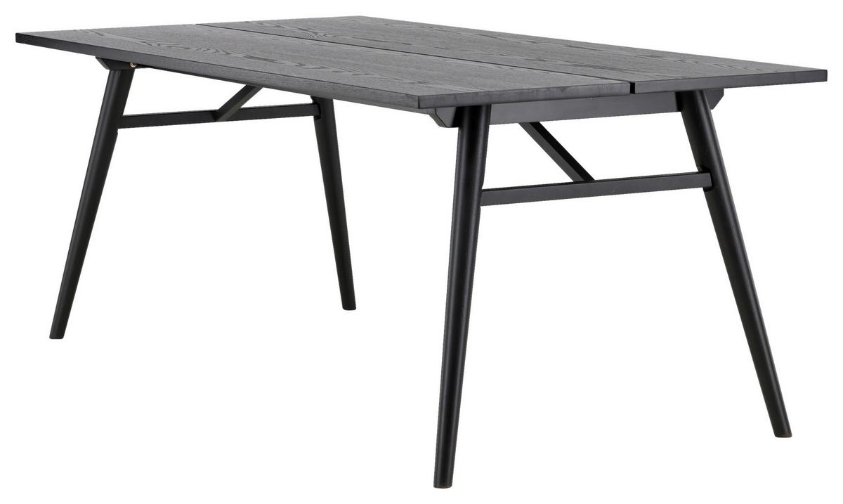 ESSTISCH SLEEK - Schwarz, Design, Holzwerkstoff/Metall (195/95/75cm) - Livetastic