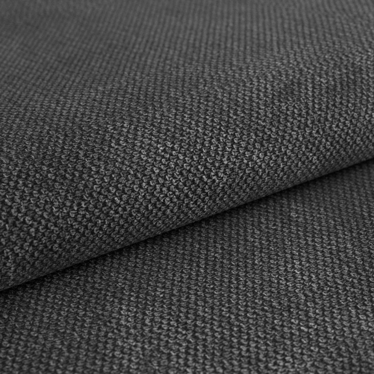 Ecksofa mit Schlaffunktion + Bettkasten Berisso Webstoff - Anthrazit/Schwarz, Design, Textil (187/278cm) - Ondega