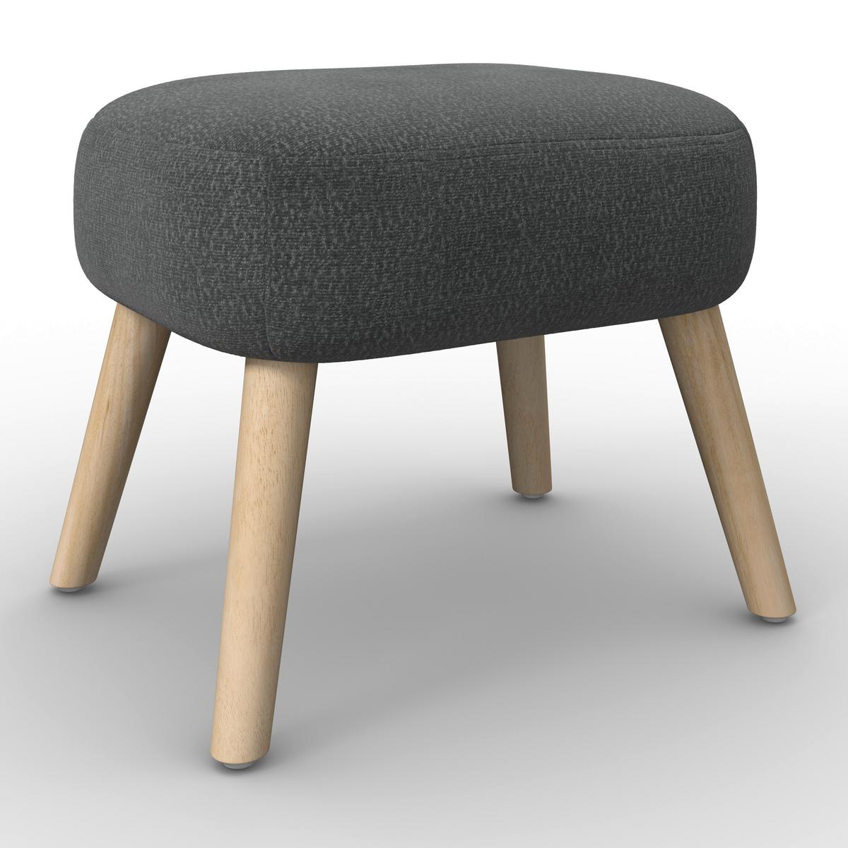 Relaxační křeslo SONJA, černá žinylka, max.140 kg - černá/přírodní barvy, Moderní, dřevo/textil (71/69/68cm) - Bessagi Home