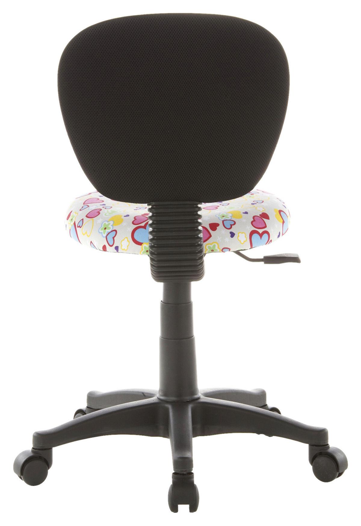 Jugenddrehstuhl Kiddy Top Flowers & Hearts - Multicolor, Basics, Kunststoff (40/79-90/37cm) - MID.YOU