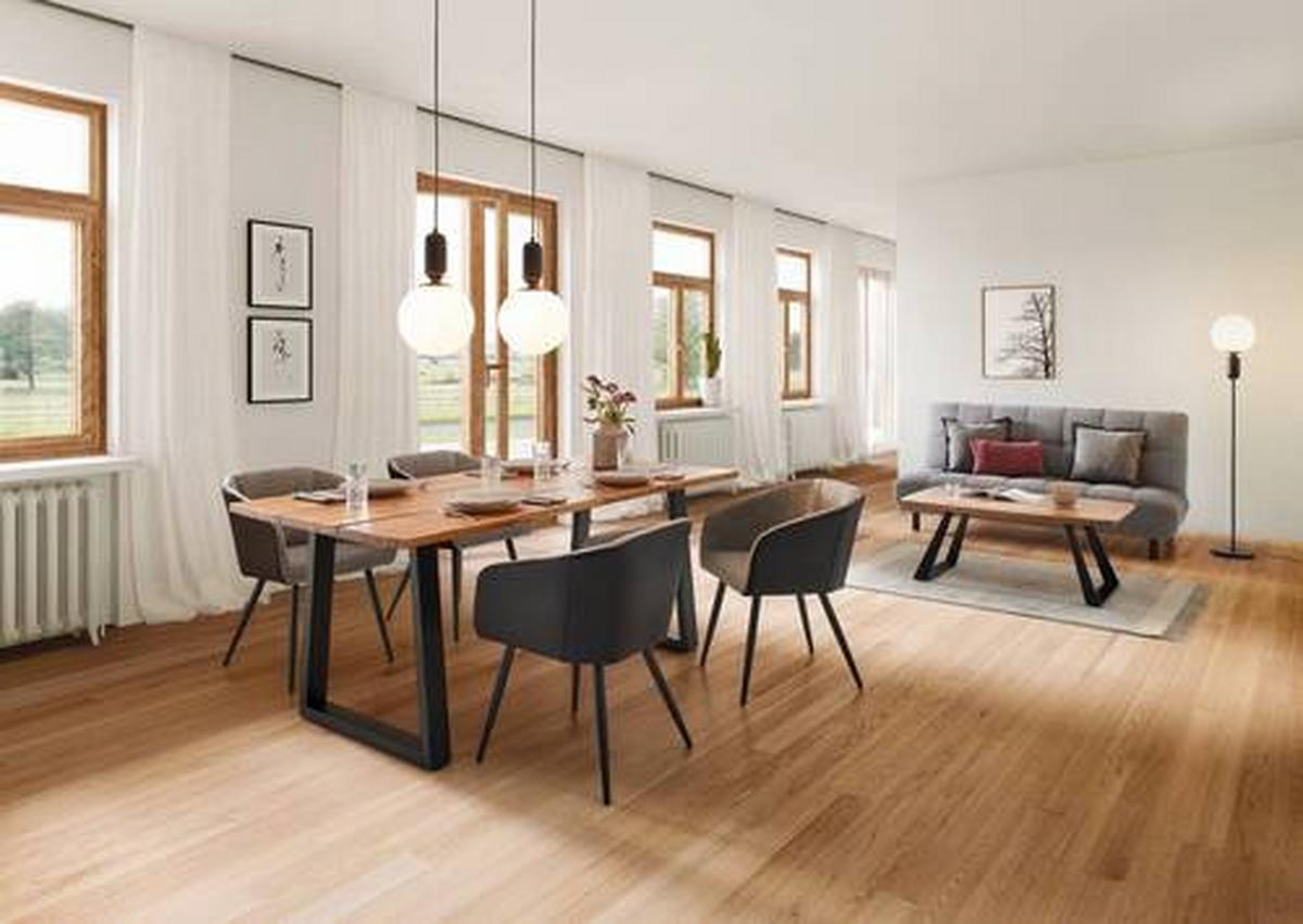 Rozkladacia pohovka Camilla svetlosivá - svetlosivá/tmavohnedá, Modern, drevo/textil (186/90/106cm) - Bessagi Home