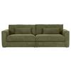 Bigsofa Manolis Dunkelgrün B: 260 cm - Dunkelgrün/Schwarz, KONVENTIONELL, Textil (260/66/115cm) - MID.YOU