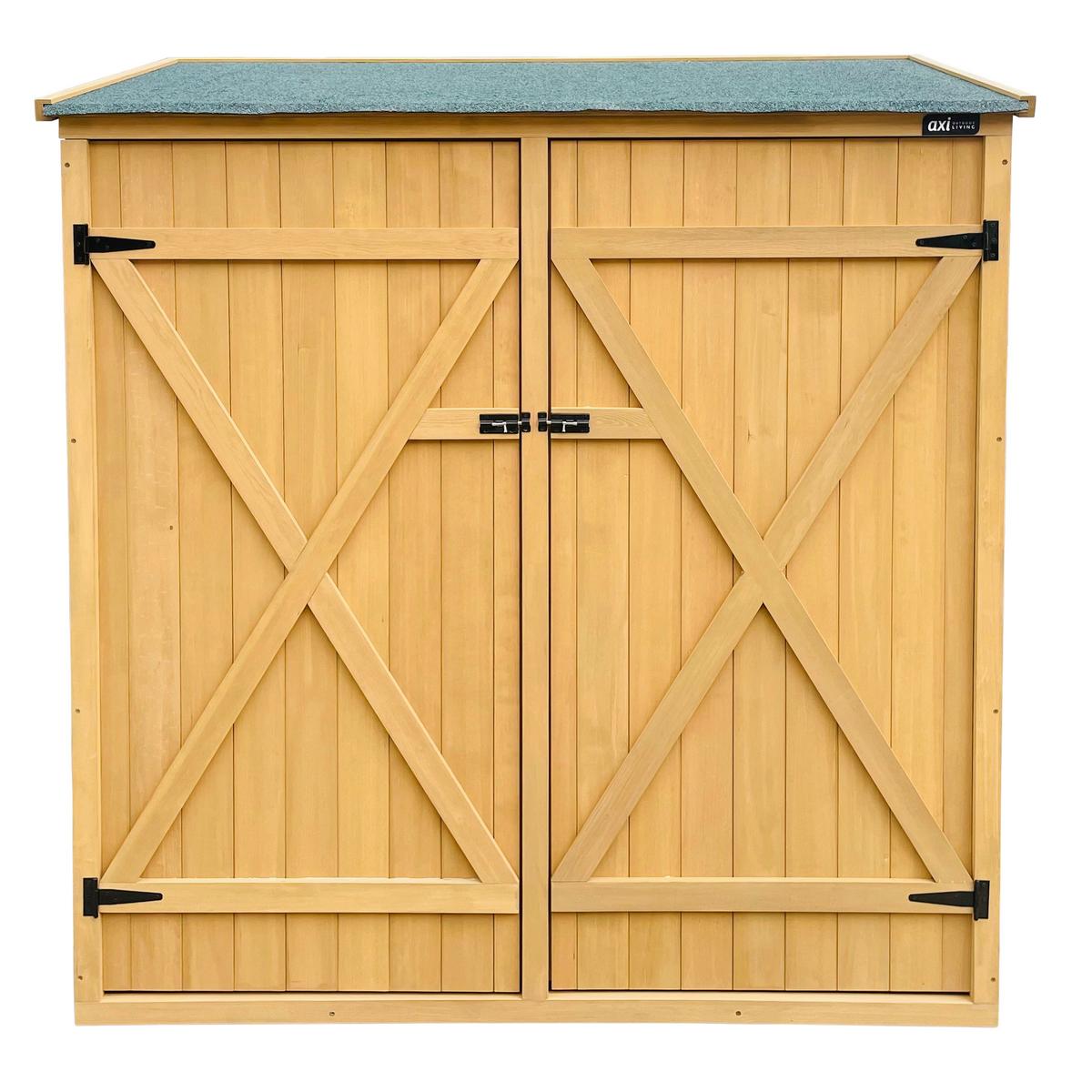 Geräteschrank Casper - Braun, Basics, Holz (149/73/164cm) - Ambia Garden