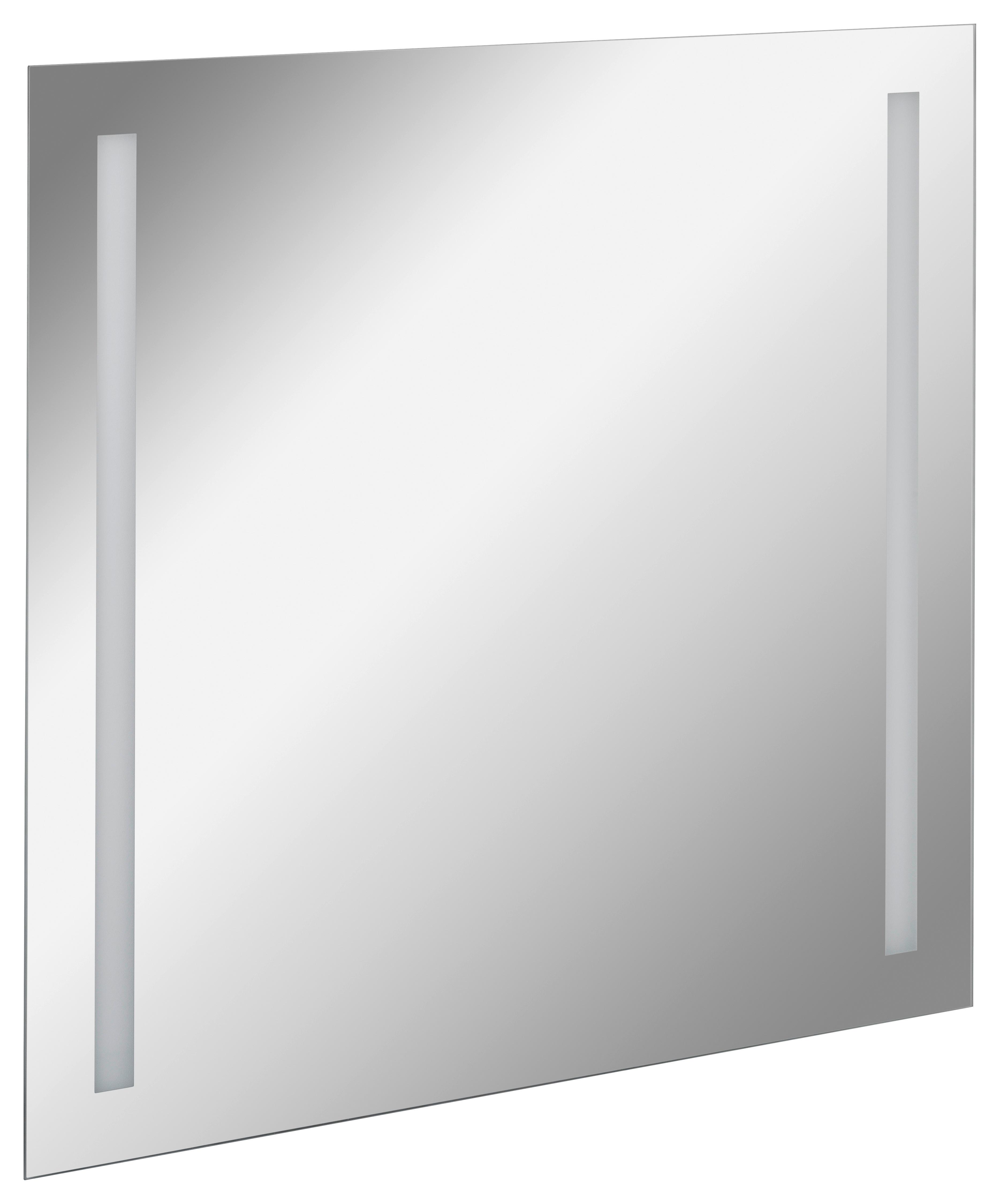 Wandspiegel Linear Rechteckig 80x75 cm ohne Rahmen mit Led