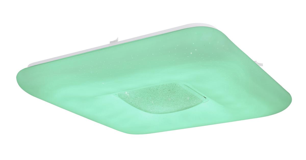 Led Deckenleuchte 50x50 Cm Mit Smart-Steuerung - Opal, Basics, Kunststoff/Metall (50/50/8cm) - Globo