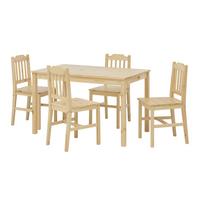 Tischgruppe Naturfarben L: 118cm - Naturfarben, Natur, Holz (118/75/73cm) - Livetastic