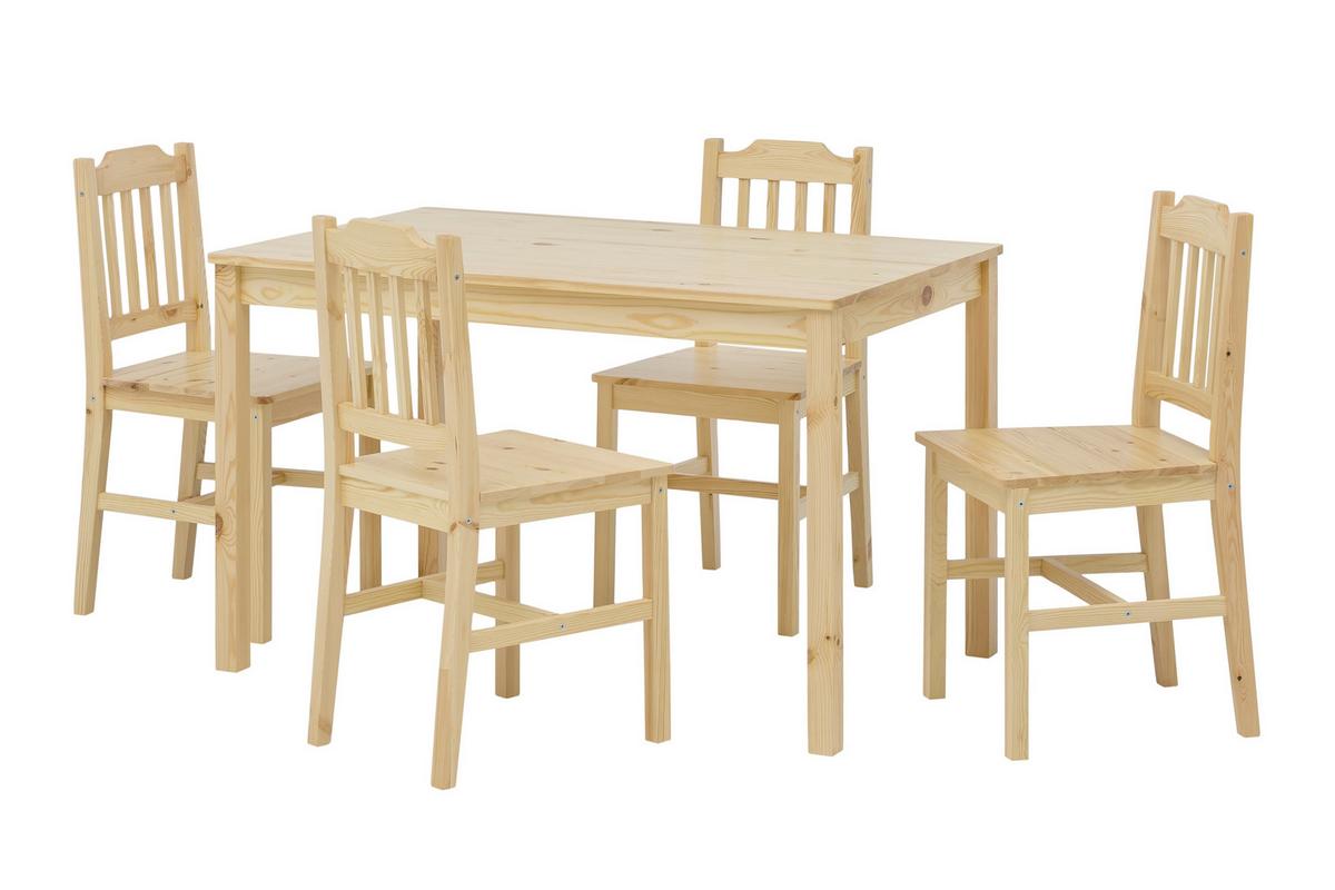 Tischgruppe Naturfarben L: 118cm - Naturfarben, Natur, Holz (118/75/73cm) - Livetastic