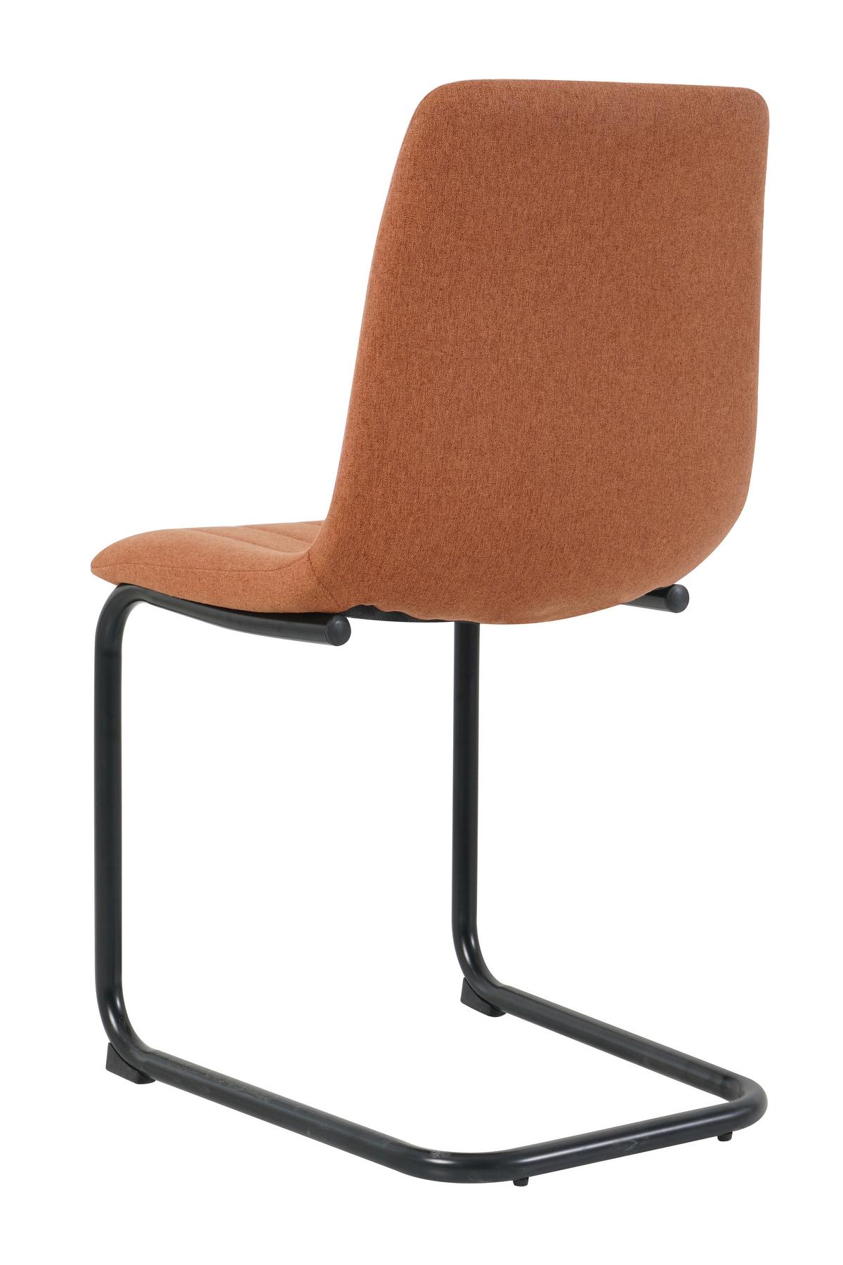 Stuhl-set Braun, B: 43cm - Schwarz/Braun, Design, Textil/Metall (43/87/53cm) - Livetastic