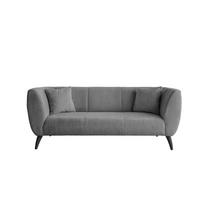 3-Sitzer-Sofa Colori Anthrazit Rücken Echt - Anthrazit/Schwarz, MODERN, Textil (208/83/88cm) - MID.YOU