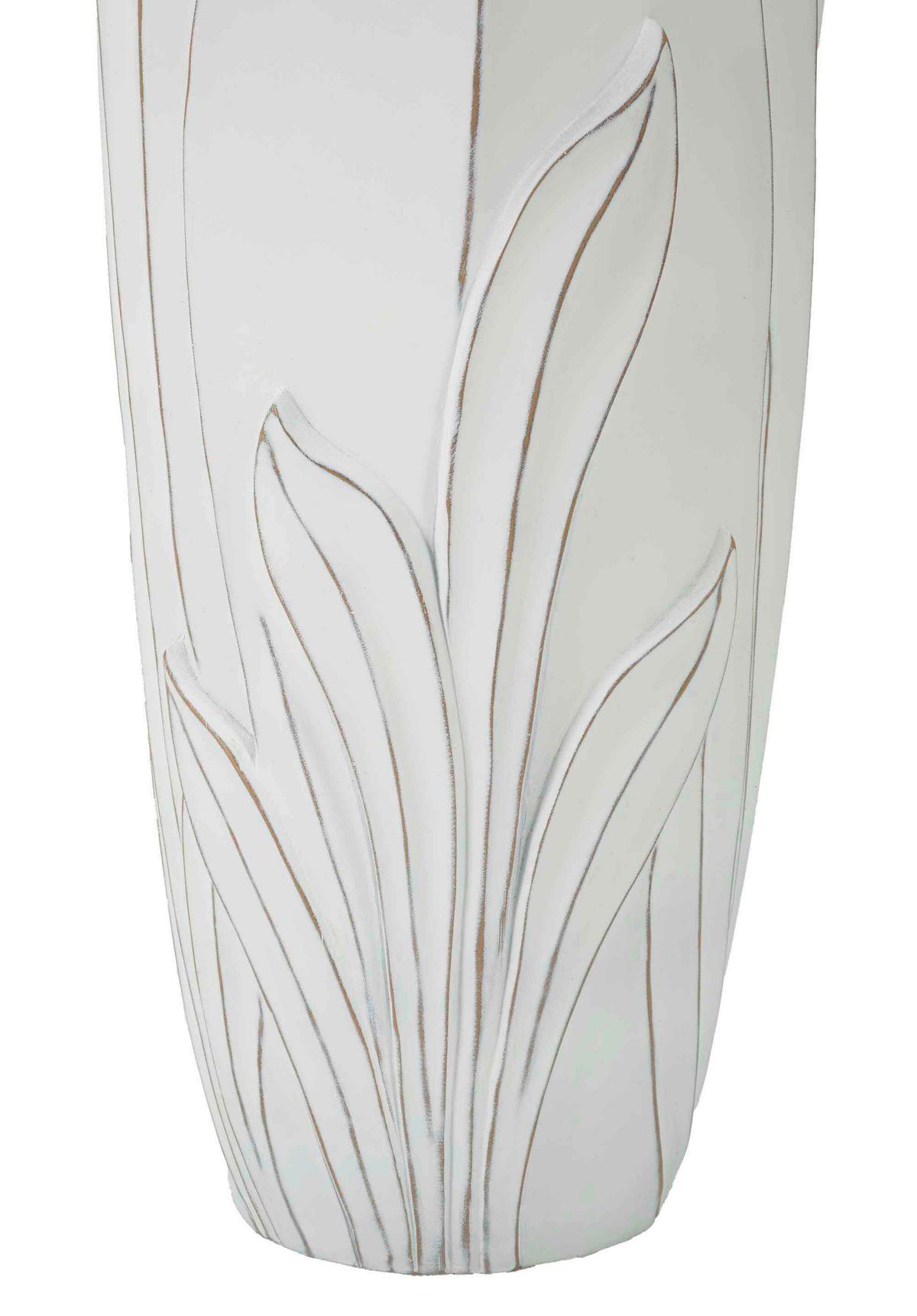Vase Gardy Weiß B: 30,5 Cm - Weiß, Basics, Kunststoff (30,5/69/30,5cm)
