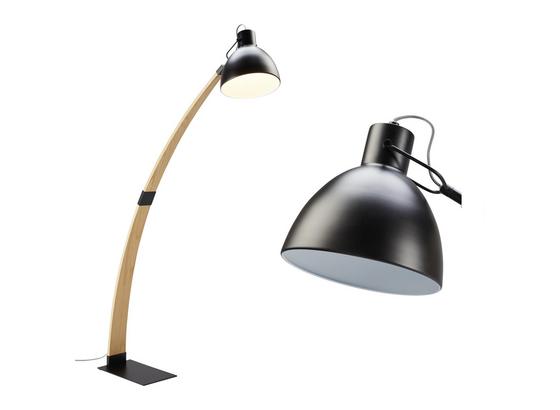 Stojaca Lampa Nerea - prírodné farby/čierna, Moderný, kov/drevo (90/22/150cm) - Modern Living Stojaca Lampa Nerea - prírodné farby/čierna, Moderný, kov/drevo (90/22/150cm) - Modern Living