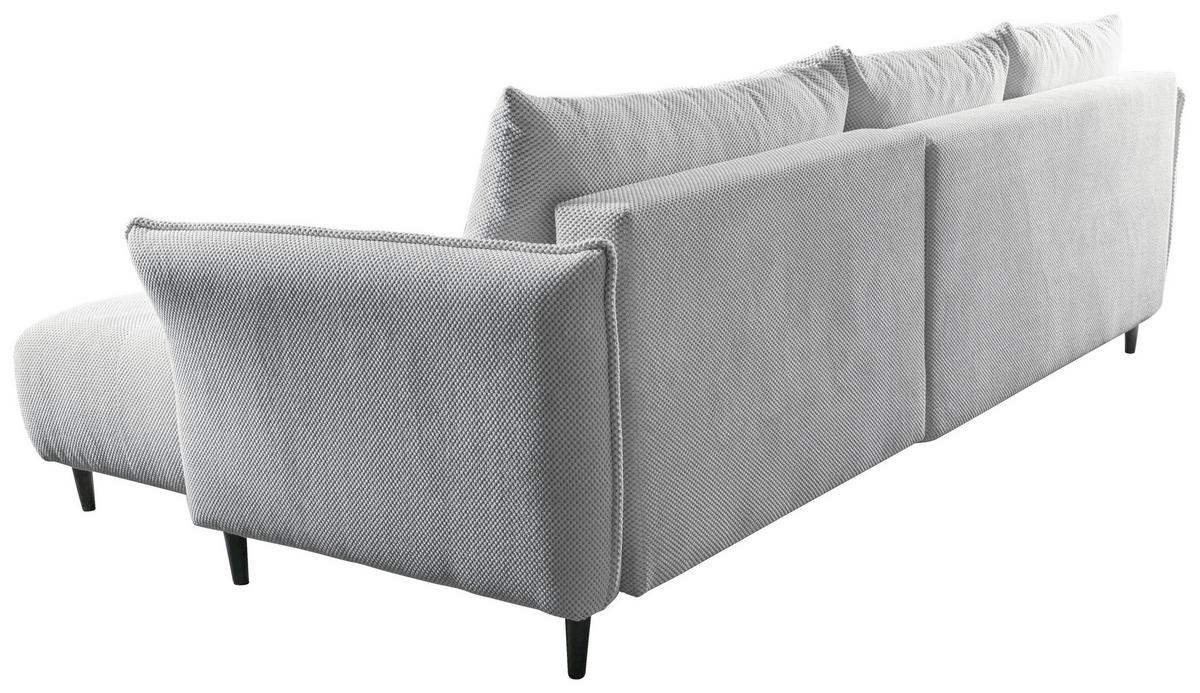 Ecksofa Monte Carlo Hellgrau S: 160x290 Cm - Schwarz/Grau, Trend, Holz/Holzwerkstoff (160/290cm)