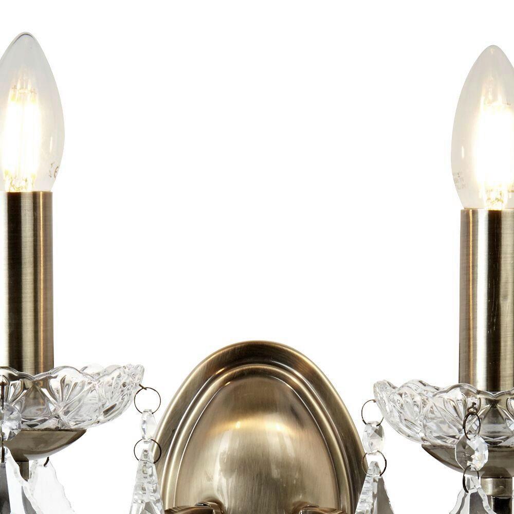 Wandleuchte Paris 8732-2ab - Klar, Design, Glas/Metall (32/27cm)