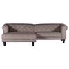 Ecksofa Jonte Schlammfarben S: 160x260 cm - Schlammfarben/Dunkelbraun, Design, Textil (160/260cm) - MID.YOU