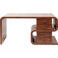 SCHREIBTISCH SOFT SNAKE - Braun, Trend, Holz/Metall (70/150/76cm) - Kare-Design
