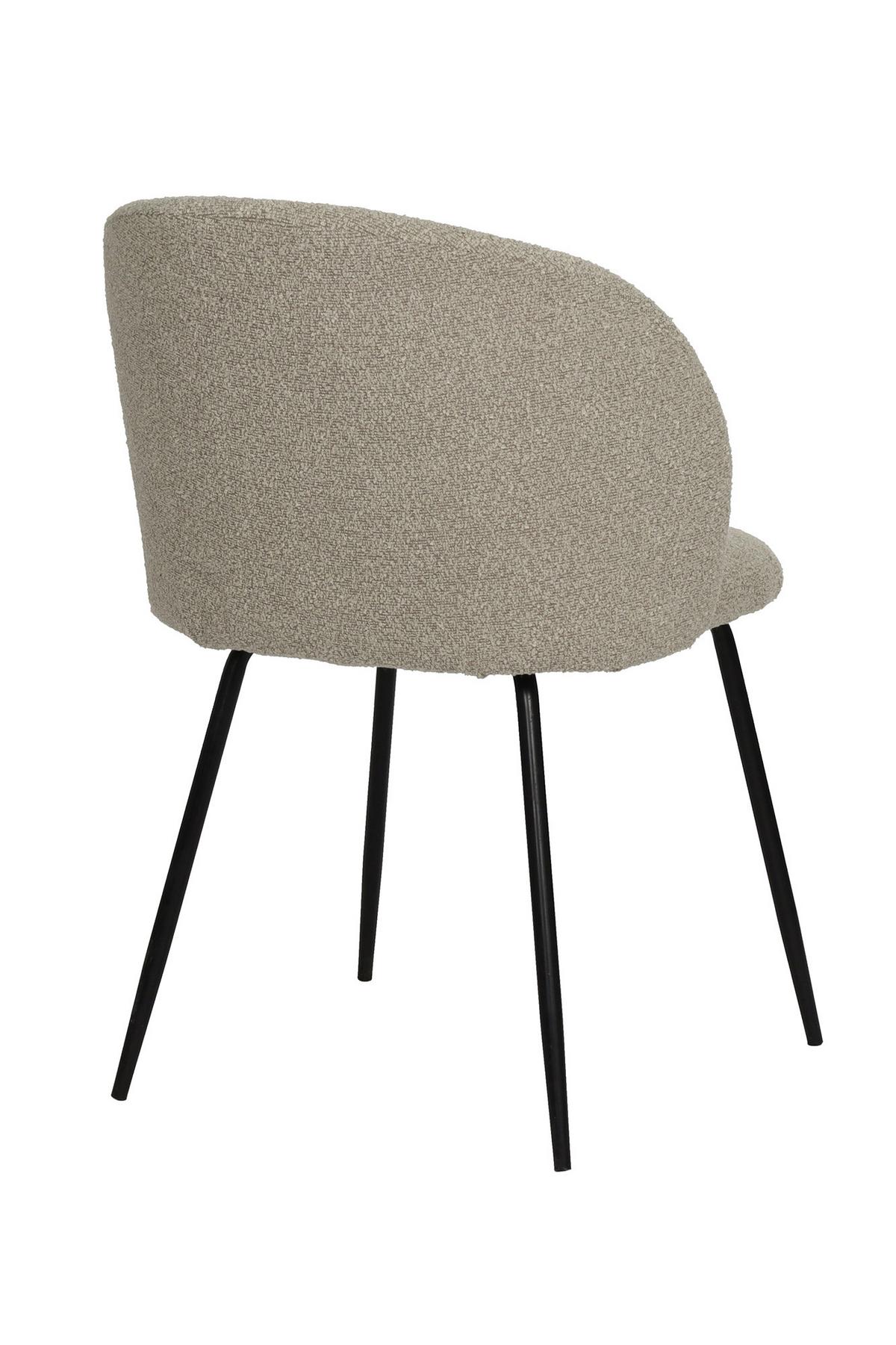 STUHL-SET Schwarz/Taupe 2-teilig - Taupe/Schwarz, MODERN, Textil/Metall (60/78/48cm) - MID.YOU