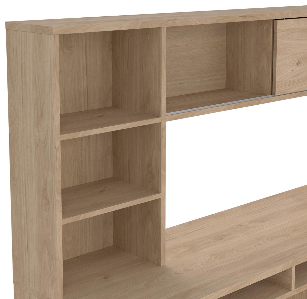Schreibtisch Function Plus Eichefarben, L: 149 cm - Eichefarben, MODERN, Holzwerkstoff (149/48,2/156,2cm) - P & B