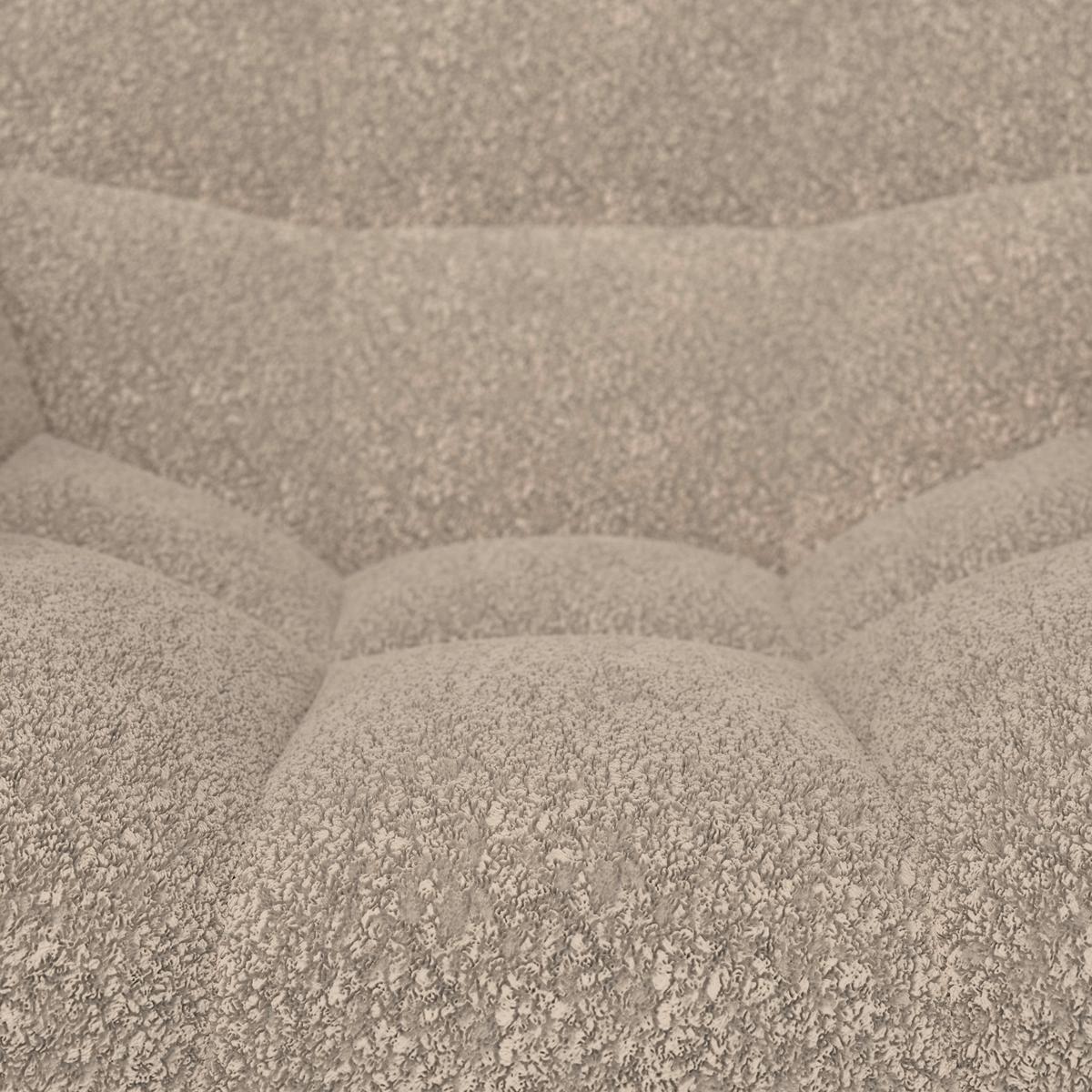 Relaxační křeslo ROBIN, béžová barva - černá/béžová, Moderní, kov/textil (72/78/81cm) - Bessagi Home