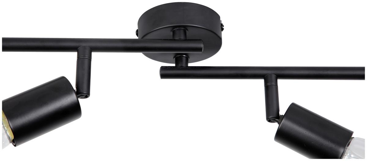 Bodové svietidlo MOLLY, 4xE27 max. 24W, 230V - čierna, Konventionell, kov (79,5/8,5/15,5cm) - Mömax