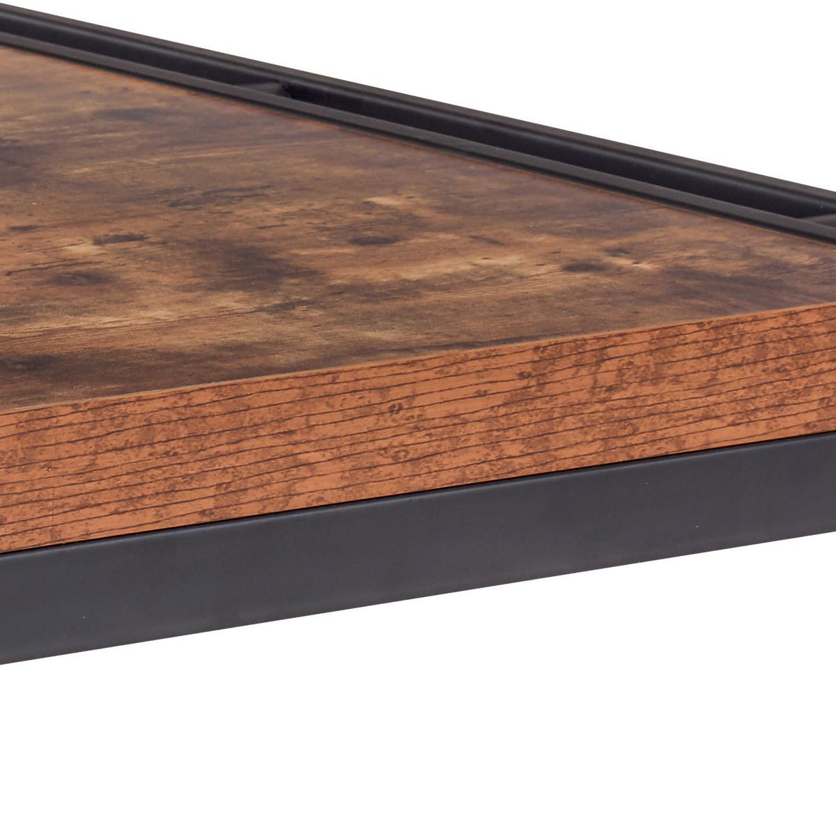 Dohányzóasztal Bistro - fekete/natúr, Modern, műanyag/faalapú anyag (72/45/72cm)