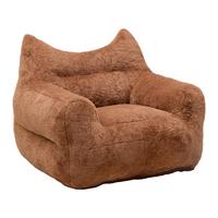 Štýlové kreslo LENI, hnedá umelá kožušina - hnedá, Modern, textil (106/80/92cm) - Mömax