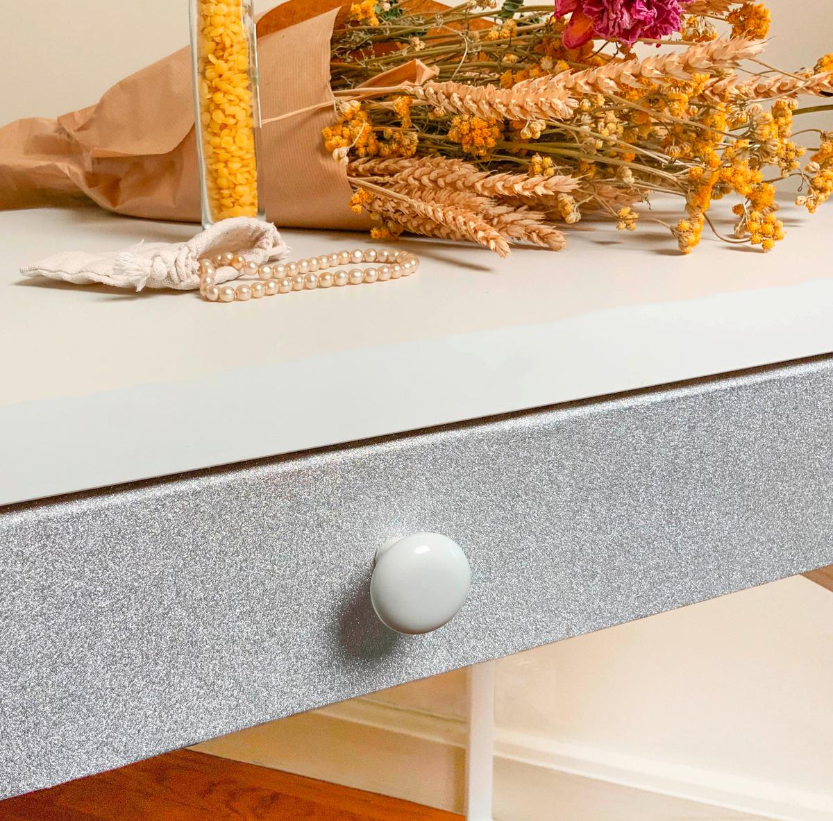 Klebefolie Ad Gf Glitter Silber 45cmx2m - Silberfarben, Basics (45/200cm)