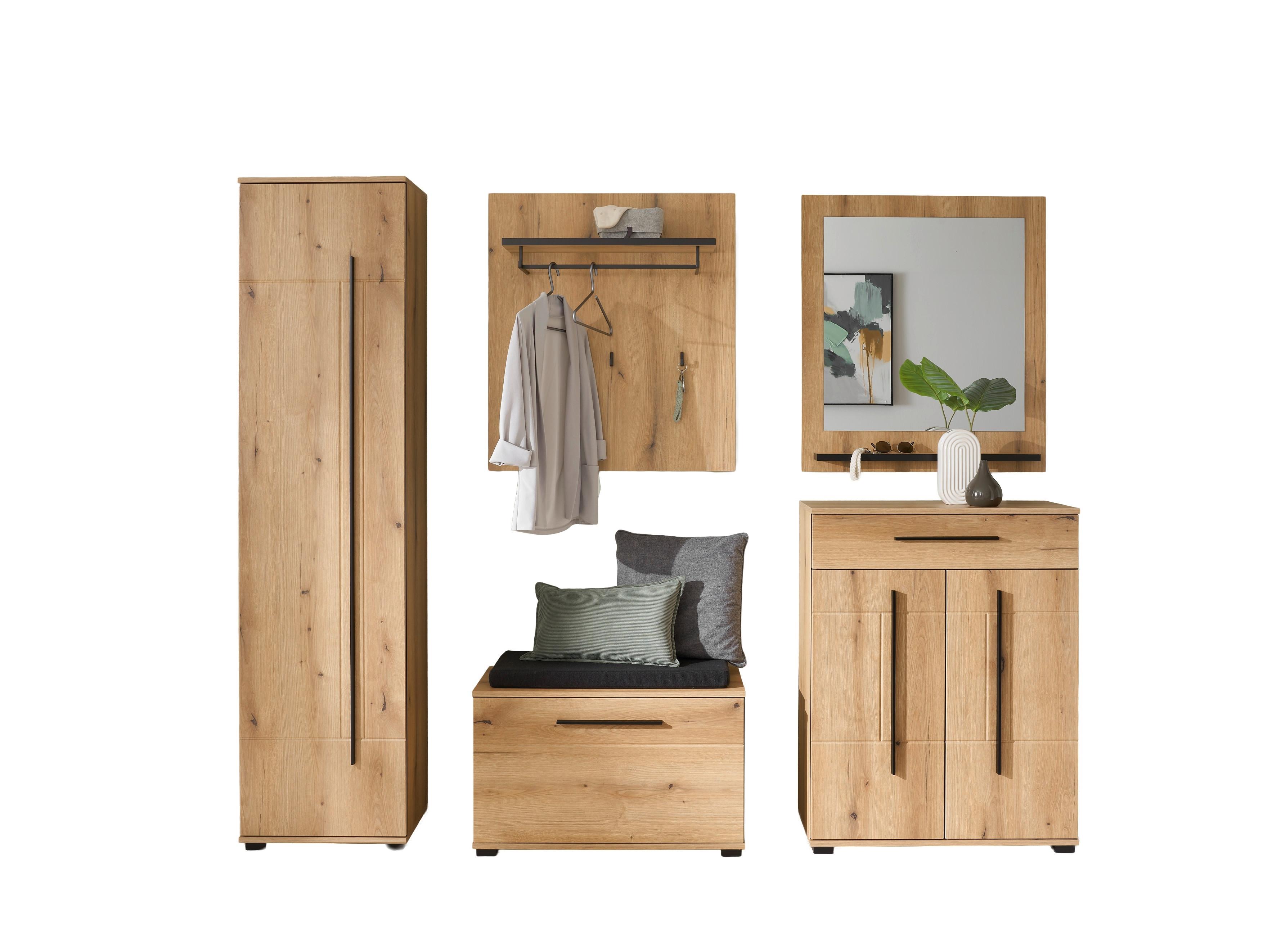 GARDEROBE Cantara Eichefarben B: 230cm - Eichefarben, MODERN, Holzwerkstoff (230/201/39cm) - MID.YOU